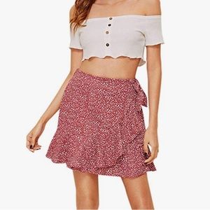 Red and white spotted skirt